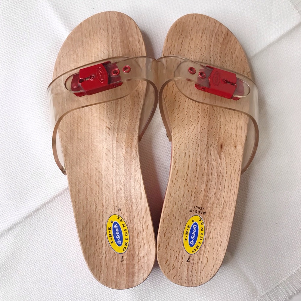 Vintage DR. SCHOLL’S Wood Exercise Sandals - Picture 2 of 8